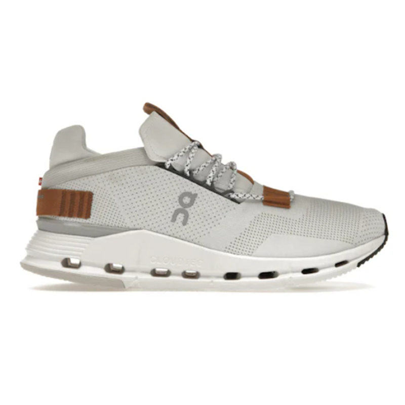 On Running Cloudnova White Pearl Brown Casual sneakers