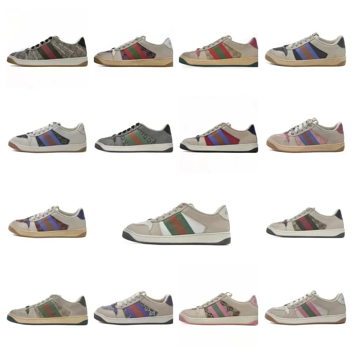 Gucci Distressed Screener sneaker Collection